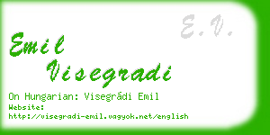 emil visegradi business card