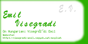 emil visegradi business card